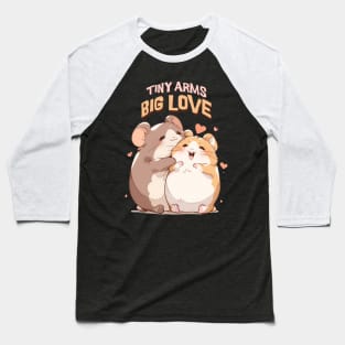 Adorable Kawaii Hamster Love design Baseball T-Shirt